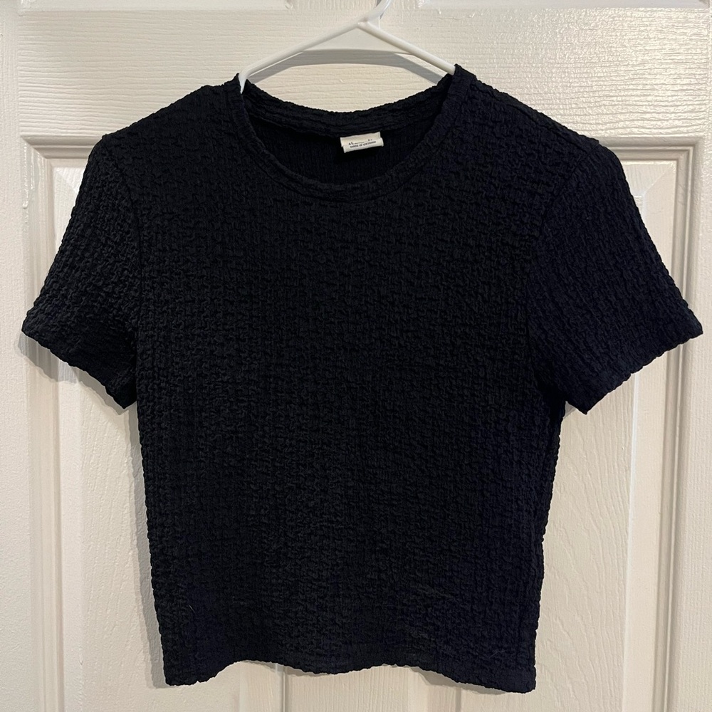 Abercrombie & Fitch Textured Black Tee